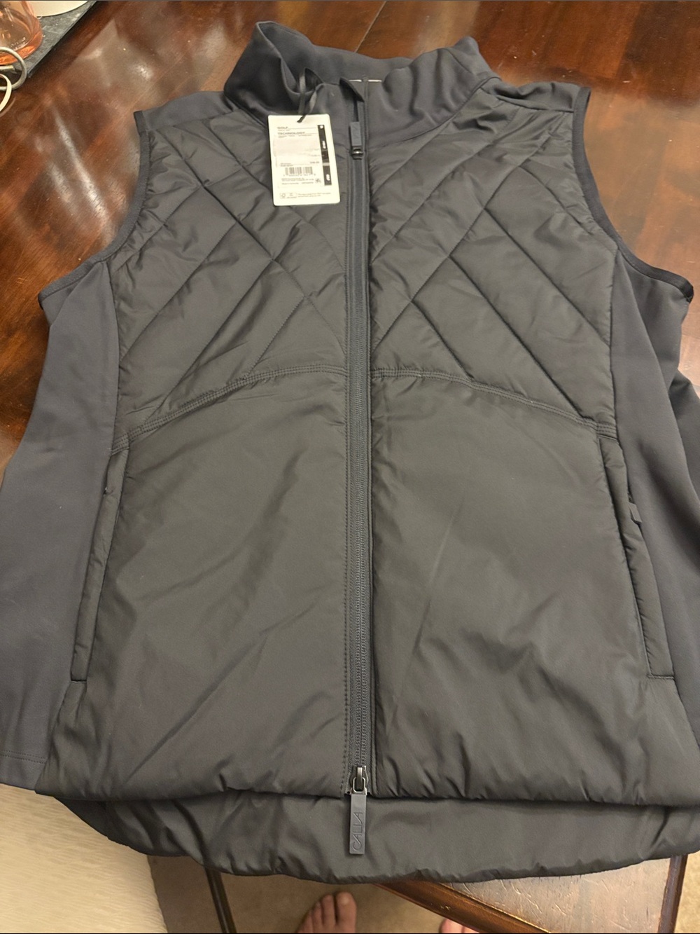 CALIA xxl Men's Quilted Sleeveless Vest - Black